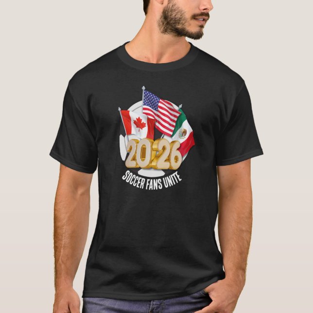 T-shirt 2026 WORLD SOCCER FANS UNITE Football  (Devant)