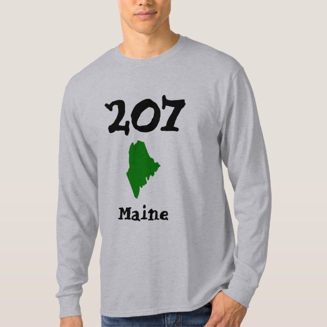 T-shirt 207, indicatif régional du Maine (Devant)