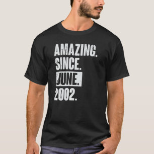 T-shirt 20 ans 20 ans Extraordinaire depuis juin 2000