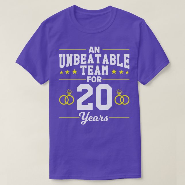 T-shirt 20 ans 20e anniversaire Mariage Cadeau (Design devant)
