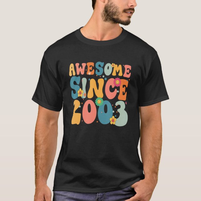 T-shirt 20 ans Awesome depuis 2003 20e anniversaire fille (Devant)