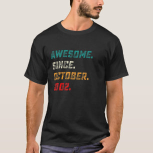 T-shirt 20 Ans Awesome Depuis Octobre 2002 20E Naissance