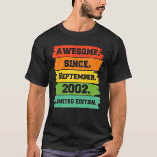 T-shirt 20 Ans Awesome Depuis Septembre 2002 20th Bir
