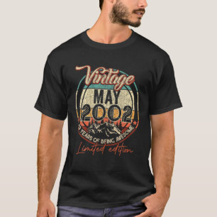 T-shirt 20 Ans D'Être Un Cadeau Génial Vintage Mai 2002