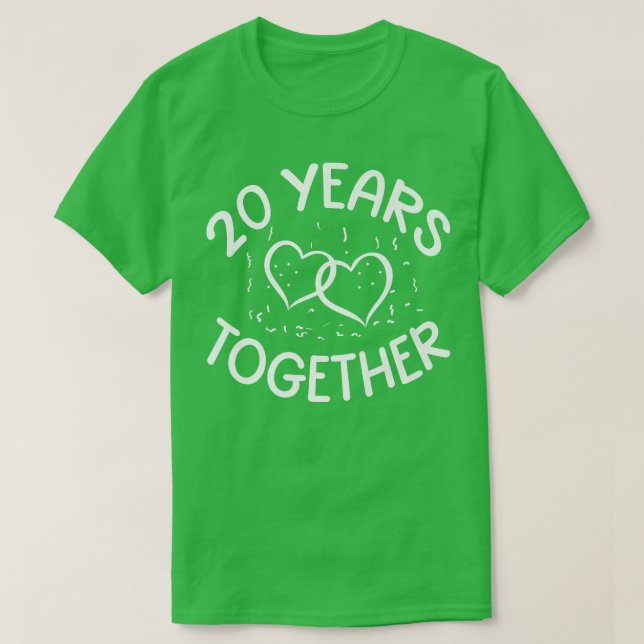 T-shirt 20 ans ensemble 20e anniversaire d'amour Happy Hus (Design devant)