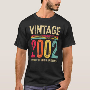 T-shirt 20 ans Vintage 2002 Tee - shirts 20e anniversaire 