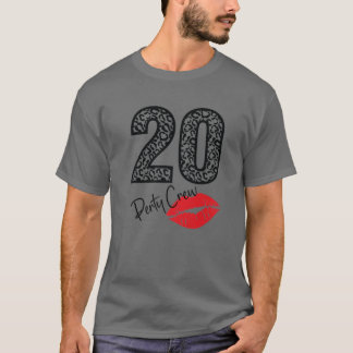 T-shirt 20 Équipage De Fête Boire La Bière Cadeau 20E Ans