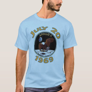 T-shirt 20 juillet 1969 mission d'Apollo 11 à la lune