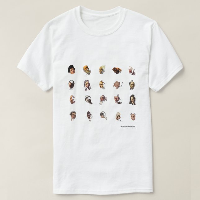 T-shirt 20 visages des caravaggio (Design devant)