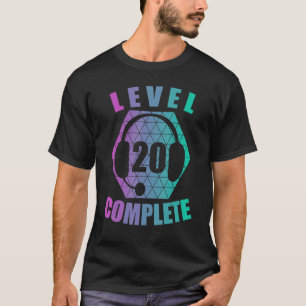 T-shirt 20e Anniversaire 20 ans Gamer Gaming Console Vidéo