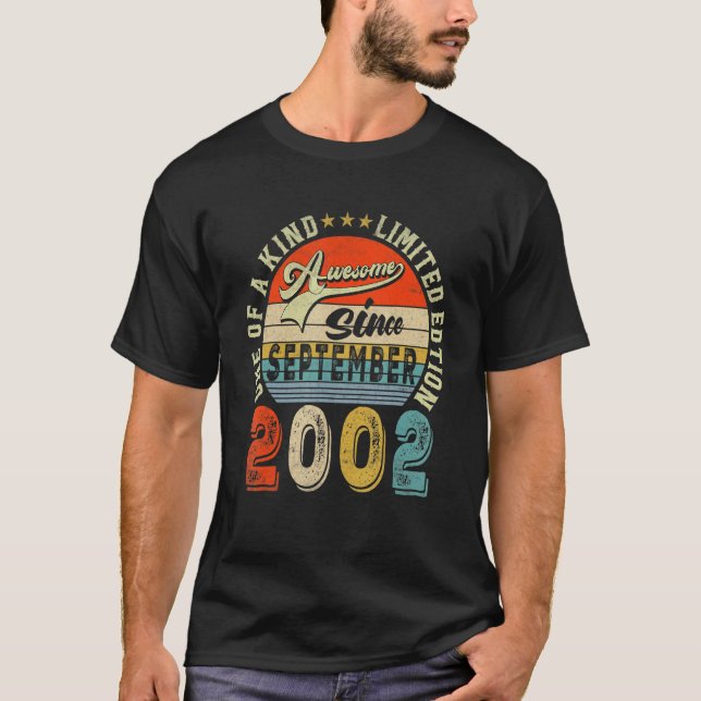T-shirt 20e anniversaire 20 ans stupéfiant depuis septembr (Devant)