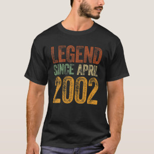 T-shirt 20E Anniversaire Avril Né 20 Ans Légende Depuis 20