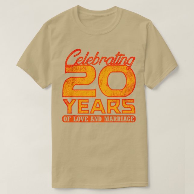 T-shirt 20e anniversaire de Mariage 20 ans de mariage 4 (Design devant)