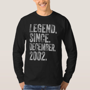 T-shirt 20e anniversaire Décembre Né 20 ans Légende depuis