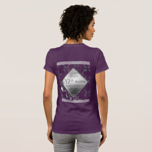 T-shirt 20e anniversaire d'émeraude en platine 