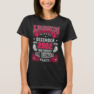 T-shirt 20e anniversaire Légendes nées en décembre 2002 2