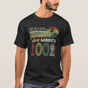 T-shirt 20E Anniversaire Mars 2002 Décoration Hommes Femme