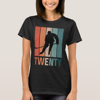 T-shirt 20e anniversaire Retro Hockey sur glace 20 ans