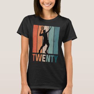 T-shirt 20e anniversaire Retro joueur de tennis 20 ans Twe