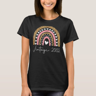 T-shirt 20e anniversaire Vintage 2002 Rainbow Birthday
