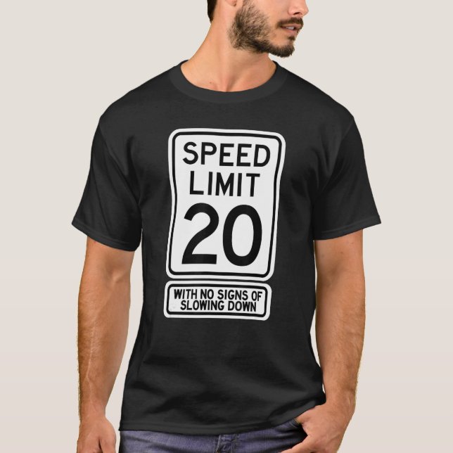 T-shirt 20e Birthday Speed Limit   20 Year Old Boys  (Devant)