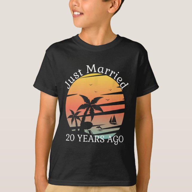 T-shirt 20ème anniversaire de Mariage Croisière juste mari (Devant)