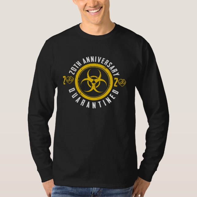 T-shirt 20th anniversary quarantined Mr and Mrs  2020 lock (Devant)