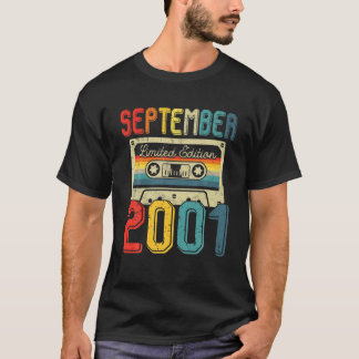 T-shirt 20Th Birthday Vintage Retro September 2001 Cassett
