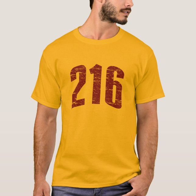 T-shirt 216 (d'indicatif régional) (Devant)