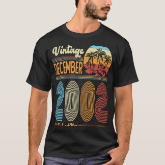 T-shirt 21 Anniversaire Vintage Décembre 2002 Femmes