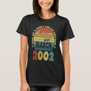 T-shirt 21 ans Awesome depuis mars 2002 21 Birthda