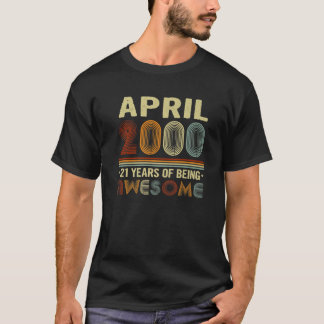 T-shirt 21 Ans D'Être Amusant Amusant 21 Ans 21E