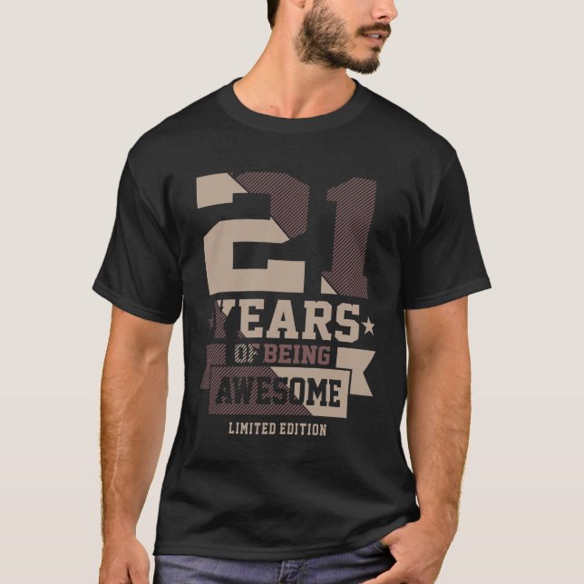T-shirt 21 Ans D'Être Impressionnant 21E Anniversaire Idée (Devant)
