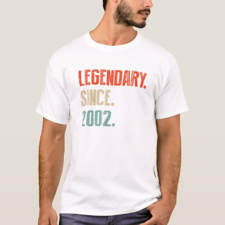 T-shirt 21 Ans Légendaire Depuis 2002 21e Anniversaire Moi