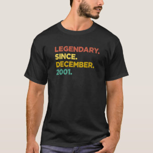 T-shirt 21 Ans Légende depuis décembre 2001 21e Birt