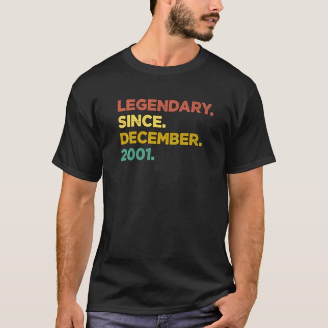 T-shirt 21 Ans Légende depuis décembre 2001 21e Birt (Devant)
