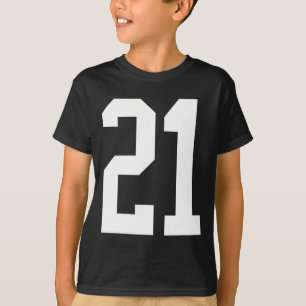 T-shirt #21 Blanc Numéro 21 Style Ventilateur Sport Hallow