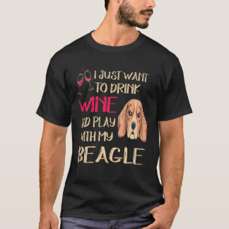 T-shirt 21 Bois du vin et joue avec mon beagle