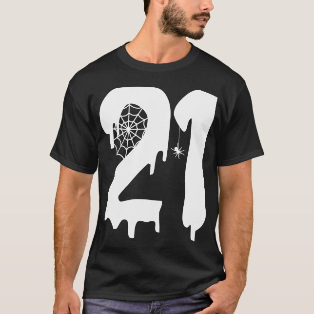 T-shirt 21 Chemise, 21e Chemise d'anniversaire (Devant)