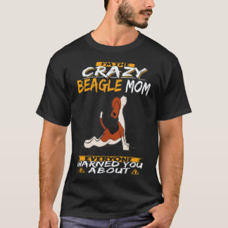 T-shirt 21 Je suis la folle maman Beagle Beagle