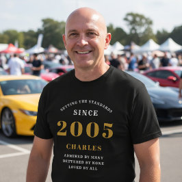 T-shirt 21e anniversaire 2005 Personnalisé Nom personnalis
