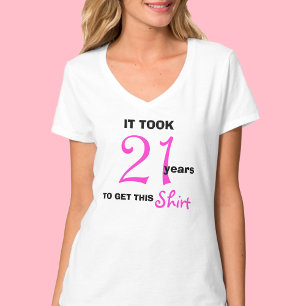 T-shirt 21e Anniversaire Cadeaux Idées pour les femmes T C