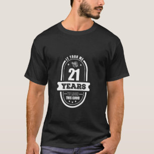 T-shirt 21e anniversaire Cadeaux pour hommes âge 21 ans ré