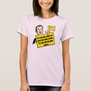 T-shirt 21e Anniversaire Cadeaux T Chemise