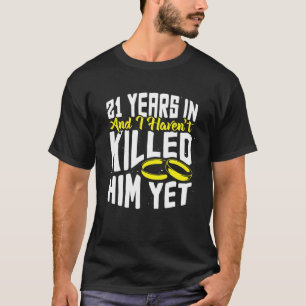 T-shirt 21E Anniversaire Du Mariage Drôle 21 Année De Mari