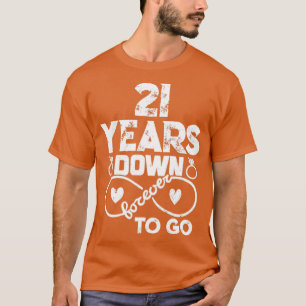 T-shirt 21e anniversaire du Mariage marié romantique W