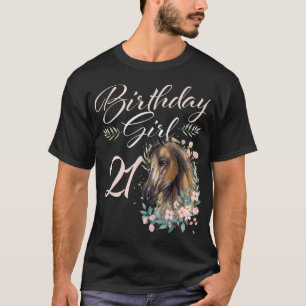 T-shirt 21e anniversaire fille Cheval Lover 21 ans Anniver