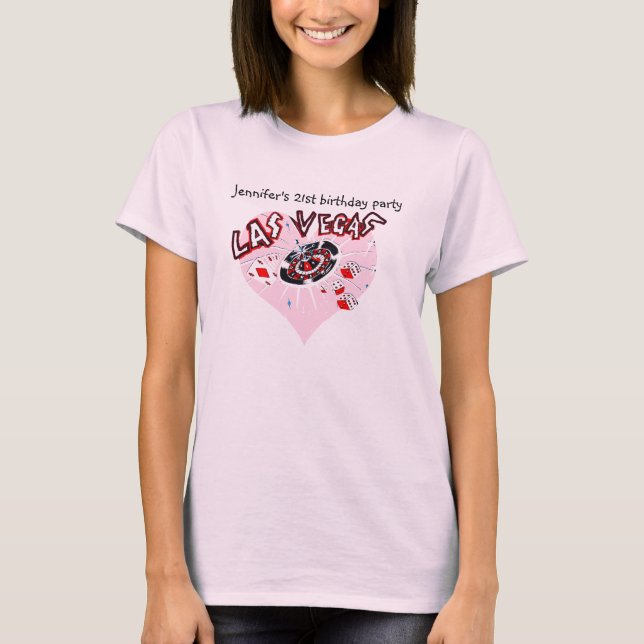 T-shirt 21ème fête d'anniversaire de Las Vegas pour la (Devant)