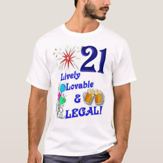 T-shirt 21ème No. 4 d'anniversaire
