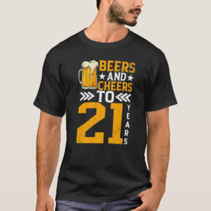 T-shirt 21st Birthday Beers And Cheers To 21 Years Mug Of 